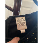 Scala Women's  Top XL Black Gold Beaded Silk Party Blouse Photo 2