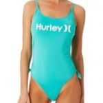 Hurley Blue One-Piece Swimsuit Womens Large Cinched Sides Photo 1