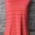Athleta  Orange Racerback Tank Top Thin Sheer Stripes Size ST Small Tall Workout‎ Photo 0