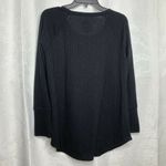 Chaser  Black Ribbed Waffle Knit‎ Henley top size L Photo 3