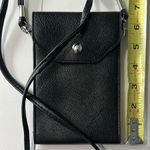 Black Mini Bag/ phone holder with Flap Closure and Crossbody Strap Photo 0