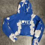 🖤MILLER Lite Tie Dyed Crop Hoodie, XL Blue Photo 0