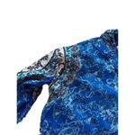 Free People NWT Women's  Rose Bud Paisley Print Blue Blouse Size Small LongSleeve Photo 4