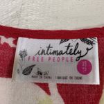 Intimately Free People Tank Top XS Red Floral Lace Trim Ruffle Hem Bohemian Photo 2