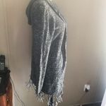 No Boundaries  Black Cardigan Hoodie with Fringe Medium Photo 12