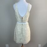 NBD Blair Mini Skirt Shawna Crop Top Set M Tweed Ivory Metallic Gold Fringe Photo 5