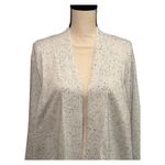 Chloe + Jasmine Speckled Cardigan Sweater 2X Open Front Pockets Gray Photo 7