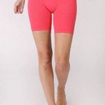 Nikibiki High Waisted Hot Pink Biker Shorts with Ribbing Photo 0
