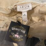 Le lis  Mesh Cream Champagne Gold Star Bodysuit Size Small New With Tags Photo 5