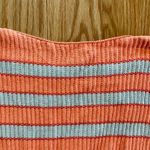 Lumiere Orange Striped Slouchy Knit Sweater Womens Large Photo 9