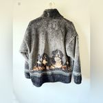 VTG Bear Ridge Dog Zip Up Bernese Mountain Dog Cozy Gray Fleece Jacket Size XS S Photo 1
