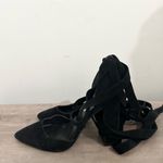 Steve Madden  bryony suede black point toe heels lace up elegant 5.5 Photo 2