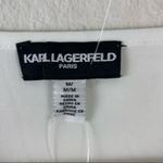 Karl Lagerfeld lace collar bib relaxed fit women’s white top Size Medium Photo 5