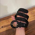 Talbots Vintage  Black Braided Leather Belt Size XXL Photo 1