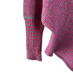 Wooden Ships  Pink & Gray Striped Mohair Asymmetrical Knit Sweater Size M/L Photo 3