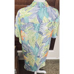 Kikomo Vintage 90s Silk Hawaiian Tropical Shirt Button Photo 2
