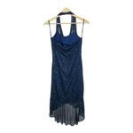 Taboo Vintage 90s  Blue Sparkly Halter Dress Photo 2