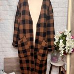 ASTR Buffalo Plaid Cardigan Photo 1