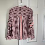 Boden Top Women 8P Pink Floral Stripe Button Up Geometric Long Sleeve Blouse Photo 6