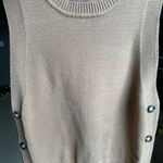 None Women's Tan Sleeveless Vest Photo 3