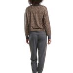 Splendid  Loungewear Sweatpant  Joggers Gray w/ Leopard Animal Print Side Stripe‎ Photo 7