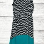 Sweet Storm Sleeveless Casual Fit & Flare Dress Black White & Teal Size Small Photo 5