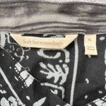 Soft Surroundings Elephant Print Sleeveless Jumpsuit XL Black White Boho Wide Photo 3