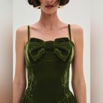 For Love & Lemons  MARTINI OLIVE VELVET MINI DRESS size L Photo 1