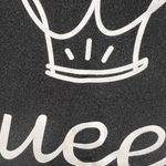 SheIn Black Queen Letter Crown Graphic One Piece Swimsuit Photo 4