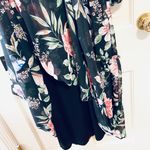 NWT Taylor black floral tiered chiffon maxi dress Size 6 Photo 4