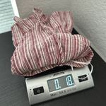 Cotton Candy LA  Red Striped Button Front Peplum Hem Cropped Top Size Small Photo 10