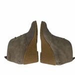 G.H. Bass & Co. Suede Wedge Booties Taupe Lace Up Ankle Boots Size 7.5 Gray Photo 4