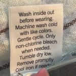 LC Lauren Conrad Womans Blouse Size Large Linen Striped Button Up Ruffle Cuff Photo 9