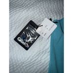 Cabo NEW Women's Medium Butterfly Polo Vest Button Bead Embellished Embroidered Blue Photo 2