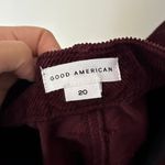 Good American  Burgundy Corduroy Jean Size 20 Photo 1