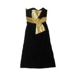 Dave & Johnny Velvet Prom Dress Black Size 10 Photo 4