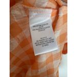 Maison Tara Gingham Belted Midi Shirtdress Size 14 Orange Lightweight Photo 6