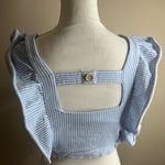 ZARA striped ruffle crop top small Photo 3