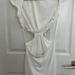 ZARA Mini Cut Out White Rhinestone Bow Dress Photo 8