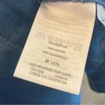 Madewell  Indigo 100% Cotton Tie-Sleeve Short Sleeve Top Women’s Size Medium Photo 8