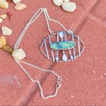 Handmade Abalone Shell Sterling Silver Art Deco  Necklace Photo 1