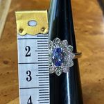 Natural Tanzanite Tsavorite Garnet Sterling Silver Ring Size 7 Green Photo 6