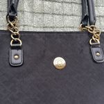 Tommy Hilfiger  Black and Gold Tote Bag Structured Design Photo 1