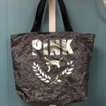 PINK - Victoria's Secret Victorias Secret large tote bag shoulder handles with foil dog‎ Photo 1