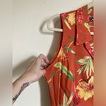 Rabbit, Rabbit, Rabbit Designs Vintage Coral Tropical Sleeveless Maxi Dress Size 12 Photo 5