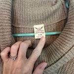 Faded Glory  Tan Cowl Neck Sweater with Cable Knit Photo 1
