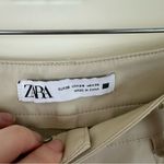 ZARA  Light Tan Beige Faux Leather Skinny Leg Pants Size 4 Photo 2