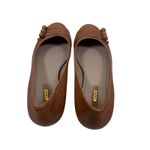 Ecco  Leather Ballet Flats 39 Brown Comfort Classic Round Toe Shoes Photo 3