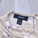 Alfani  Beige Geometric Print Cowl Neck Batwing Short Sleeve Top M Photo 2