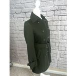 Peppe Peluso Women’s NWT Preppy Double Breasted Wool Blend Trench Coat Size M Green Size M Photo 2